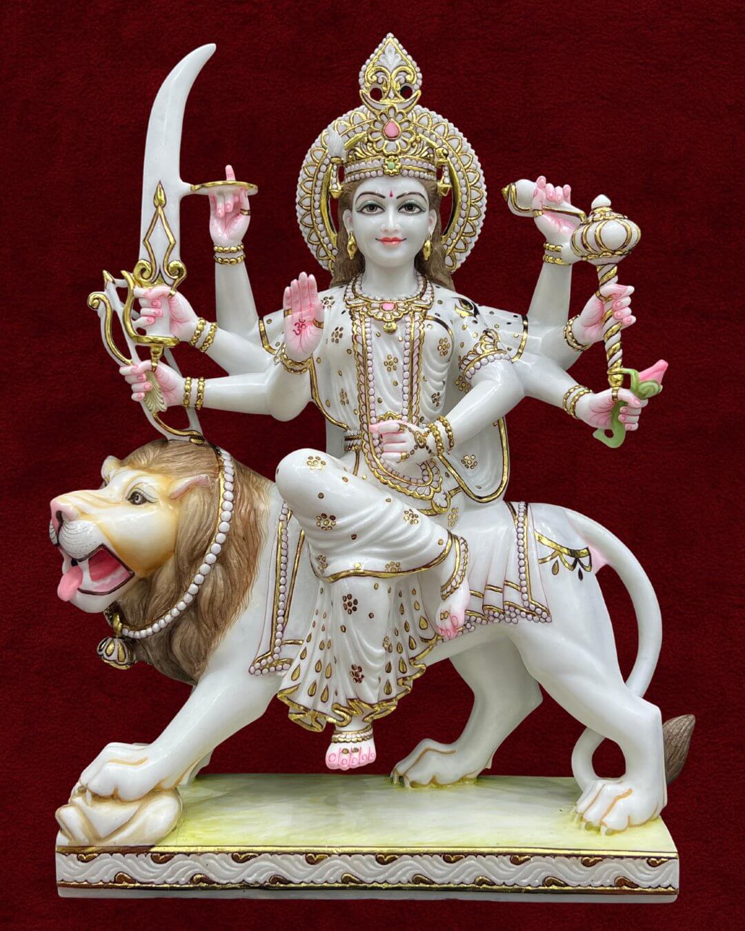 Marble Durga Mata - Style 6